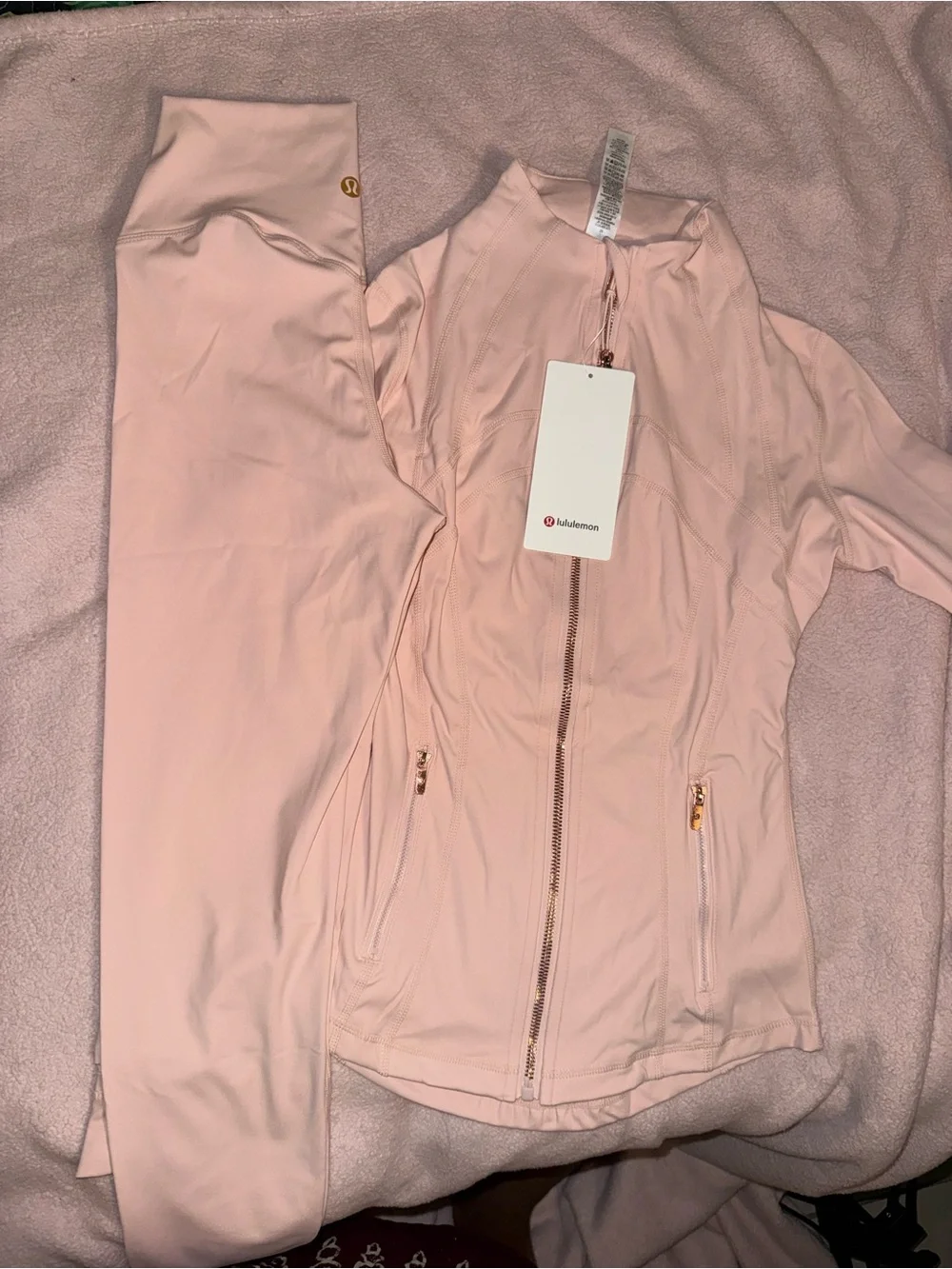 lululemon athletica Light Pink Jacket & High-Rise Leggings Set